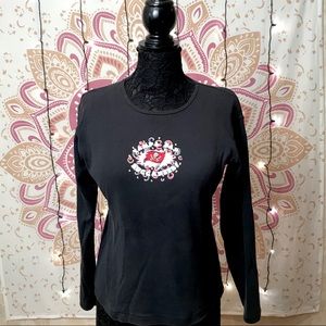 Tampa Bay Buccaneers Celebration Logo Black Tee